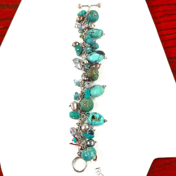 Turquoise Charm Bracelet - Picture 2 of 2